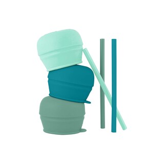 Foto 1 | Foto 1 | Juego De 3 Tapas Y Popotes De Silicona Boon Para Vasos Con Pajilla En Color Verde - Venta Internacional.
