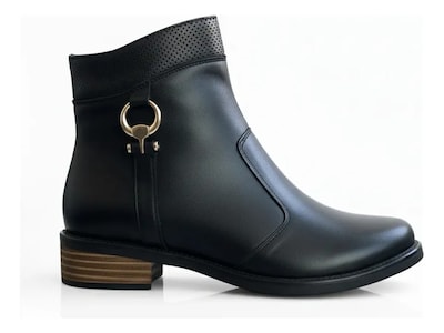 Foto 1 | Foto 1 | Botines De Piel Para Mujer Cómodos Y Modernos Color Negro Relax 2000