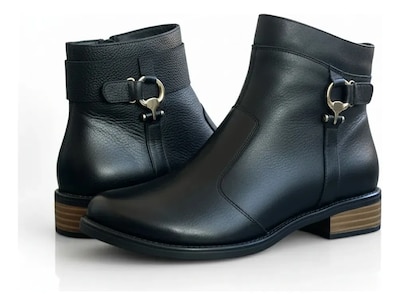 Foto 4 | Foto 4 | Botines De Piel Para Mujer Cómodos Y Modernos Color Negro Relax 2000