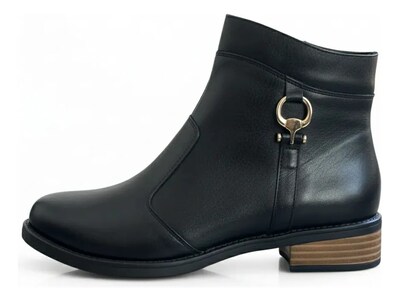 Foto 5 | Foto 5 | Botines De Piel Para Mujer Cómodos Y Modernos Color Negro Relax 2000