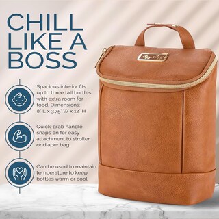 Foto 4 | Foto 4 | Bolsa Isotérmica Para Biberones Itzy Ritzy Cognac Que Sostiene 3 Biberones - Venta Internacional.