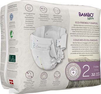 Foto 2 | Foto 2 | Pañales Para Bebé Bambo Nature Talla 2 Paquete De 32 Unidades Ecológicos - Venta Internacional.