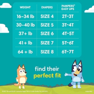Foto 4 | Foto 4 | Pantalones De Entrenamiento Pampers Easy Ups Bluey 6t-7t  Paquete De 40 - Venta Internacional.