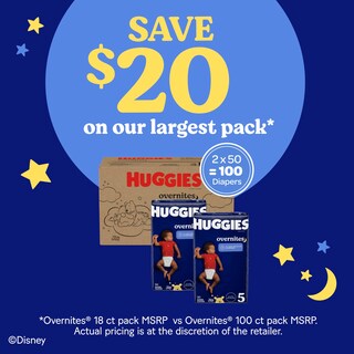 Foto 4 | Foto 4 | Pañales Huggies Overnites Talla 5 Para Más De 12 Kg Paquete De 50 Unidades Para Uso Nocturno - Venta Internacional.