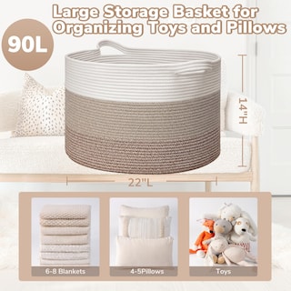 Foto 3 | Foto 3 | Cesta De Ropa Goodpick 55x35 Cm Con Cuerda De Algodón Grande - Venta Internacional.