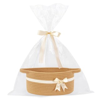 Foto 4 | Foto 4 | Cesta Tejida Con Cuerda Homeypine 30x20x13 Cm Para Bebé Con Lazo - Venta Internacional.