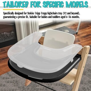 Foto 6 | Foto 6 | Bandeja Para Silla Alta Luqibabe Para Stokke Tripp Trapp Transparente - Venta Internacional.