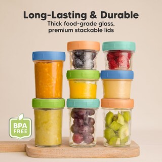Foto 5 | Foto 5 | Contenedores De Almacenamiento De Alimentos Keababies Juego De 4 Frascos De Vidrio De 237 Ml - Venta Internacional.
