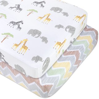 Foto 1 | Foto 1 | Sábanas Para Cuna Ajustables Paquete De 2 - 71x132 Cm - Venta Internacional.