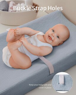 Foto 3 | Foto 3 | Juego De 2 Fundas Para Cambiador De Bebé Blissful Diary En Algodón Muselina - Venta Internacional.