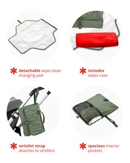 Foto 3 | Foto 3 | Colchoneta Portátil Para Cambiar Pañales Skip Hop Pronto Sage 60x55 Cm - Venta Internacional.