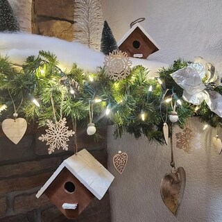 Foto 5 | Foto 5 | Adornos Navidad de Madera Belug Copos de Nieve Decoración 45 Piezas