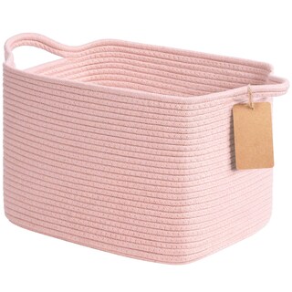Foto 1 | Foto 1 | Cesta De Almacenamiento Goodpick De Cuerda De Algodón 33x25x23 Cm Rosa Claro - Venta Internacional.