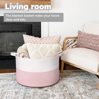 Foto 2 | Foto 2 | Cesta Organizadora Goodpick De Algodón Rosa 56x35 Cm - Venta Internacional.