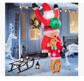 Foto 2 | Foto 2 | Inflable Navidad Decoración Papá Noel y Perro con Luz Led