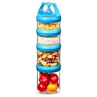 Foto 1 | Foto 1 | Contenedores Apilables Para Alimentos Seleware Juego De 4 Frascos De 920 Ml Azul - Venta Internacional.