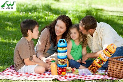 Foto 7 | Foto 7 | Contenedores Apilables Para Alimentos Seleware Juego De 4 Frascos De 920 Ml Azul - Venta Internacional.