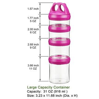 Foto 4 | Foto 4 | Contenedores Para Alimentos Seleware Apilables Y Herméticos 920 Ml 4 Piezas - Venta Internacional.