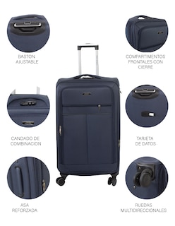 Foto 4 | Foto 4 | Set De 3 Maletas Tr25ev Azul Travel Republic