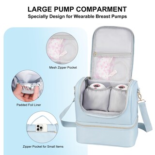 Foto 4 | Foto 4 | Bolsa Refrigeradora Para Extractor De Leche Jaffzora Con Paquetes De Hielo Azul - Venta Internacional.