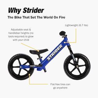 Foto 4 | Foto 4 | Bicicleta Balance Strider Sport De 12 Pulgadas  Azul  Para Niños De 1 A 4 Años - Venta Internacional.