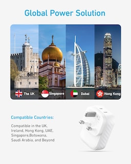 Foto 5 | Foto 5 | Adaptador De Enchufe Anker Usa To Uk International De 15 W Con 2 Ac Y 2 Usb-c - Venta Internacional.