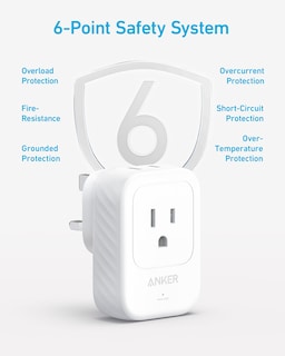 Foto 6 | Foto 6 | Adaptador De Enchufe Anker Usa To Uk International De 15 W Con 2 Ac Y 2 Usb-c - Venta Internacional.