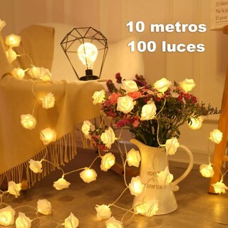 Foto 5 | Foto 5 | Guirnalda de Luces Led Cm-top de Rosas Blancas