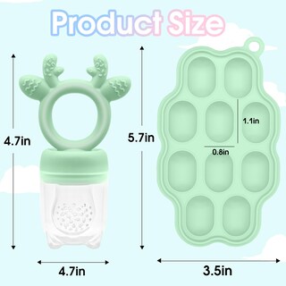 Foto 2 | Foto 2 | Alimentador De Comida Para Bebés De Silicona Y Moldes Para Paletas De Leche Materna Lnxusoqs - Venta Internacional.