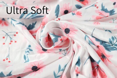 Foto 7 | Foto 7 | Juego De Sábanas Bajeras Tontukatu Paquete De 3 Unidades Diseño Floral De Conejo Rosa 61 X 99 Cm - Venta Internacional.