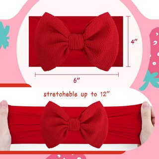 Foto 4 | Foto 4 | Diademas Para Bebé Niña Lanmerry 3 Unidades 15 Cm Lazos Rosas - Venta Internacional.