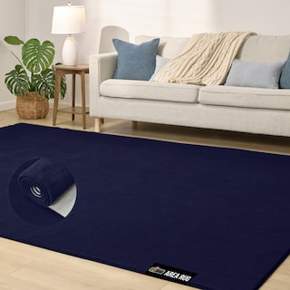 Foto 1 | Foto 1 | Alfombra De Área Gorilla Grip 8x10 Azul Marino Antideslizante Y De Peluche - Venta Internacional.