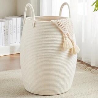 Foto 1 | Foto 1 | Cesto De Ropa Fiona Mágico De 105l Canasta Alta Tejida Beige - Venta Internacional.