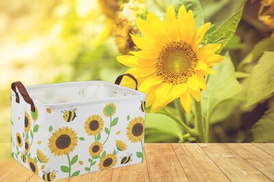 Foto 4 | Foto 4 | Cesta De Almacenamiento Ddbasket Con Forma De Girasol 38 X 26 X 25 Cm Plegable - Venta Internacional.