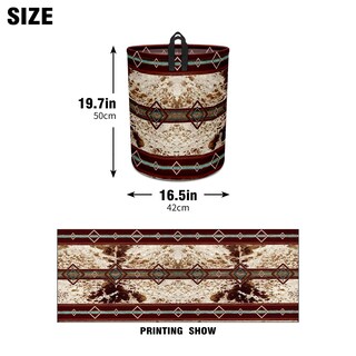 Foto 2 | Foto 2 | Cesto De Ropa Grtarany Con Estampado De Vaca Azteca Impermeable 50 X 38 Cm - Venta Internacional.