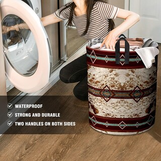 Foto 5 | Foto 5 | Cesto De Ropa Grtarany Con Estampado De Vaca Azteca Impermeable 50 X 38 Cm - Venta Internacional.