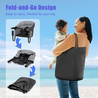 Foto 5 | Foto 5 | Silla Alta Para Bebé Plegable Y Portátil Nbiiuyige Con Gancho - Venta Internacional.
