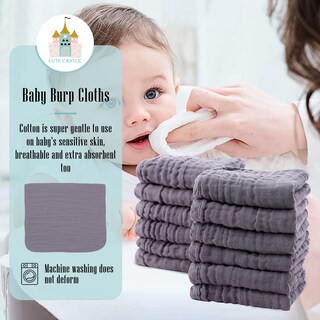 Foto 3 | Foto 3 | Towel Cute Castle - Juego De 12 Paños De Muselina Para Eructos (51 X 25 Cm) Color Gris - Venta Internacional.