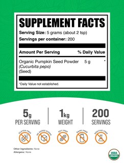 Foto 2 | Foto 2 | Suplementos Orgánicos En Polvo De Semillas De Calabaza A Granel  1 Kg  Veganos Y Sin Gluten - Venta Internacional.