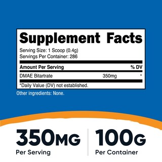 Foto 2 | Foto 2 | Suplemento Nutricional Nutricost Dmae Bitartrato En Polvo 100g - Venta Internacional.