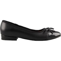 Zapatilla Dama Cosmo Paris 904 Negro En Monza/charol Flat Casual Talla 23 A 26 E