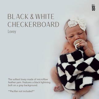 Foto 3 | Foto 3 | Babero Con Chupete Lovey Forever French 23 Cm Microfibra Negro Y Blanco - Venta Internacional.