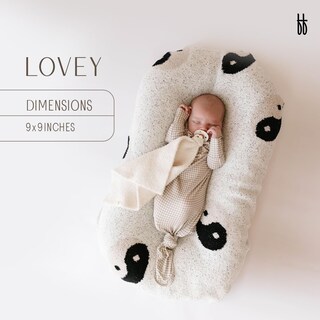 Foto 5 | Foto 5 | Babero Con Chupete Lovey Forever French 23 Cm Microfibra Negro Y Blanco - Venta Internacional.