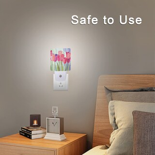 Foto 6 | Foto 6 | Lámpara Smoaffly Pink Tulip Led Con Sensor Automático De Luz Nocturna - Venta Internacional.