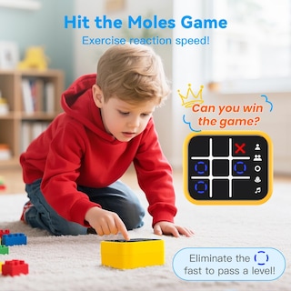 Foto 5 | Foto 5 | Consola De Juegos Portátil Niufuntek Tic Tac Toe Con 5 Juegos Amarilla - Venta Internacional.