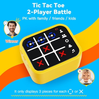 Foto 6 | Foto 6 | Consola De Juegos Portátil Niufuntek Tic Tac Toe Con 5 Juegos Amarilla - Venta Internacional.