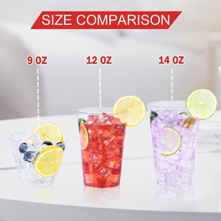 Foto 2 | Foto 2 | Vasos De Plástico Bysnow Transparentes De 12 Onzas (paquete De 100) Resistentes Al Calor - Venta Internacional.