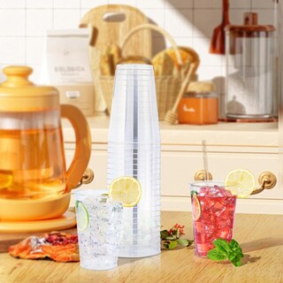 Foto 4 | Foto 4 | Vasos De Plástico Bysnow Transparentes De 12 Onzas (paquete De 100) Resistentes Al Calor - Venta Internacional.