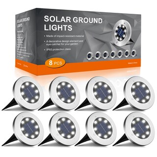 Foto 1 | Foto 1 | Luces Solares Incx Paquete De 8 Unidades Exteriores Impermeables Para Jardín Blancas - Venta Internacional.