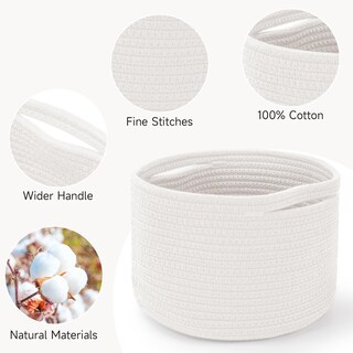 Foto 3 | Foto 3 | Cestas De Almacenamiento Maxuni Con Cuerda De Algodón 25 X 25 X 18 Cm Paquete De 3 - Venta Internacional.